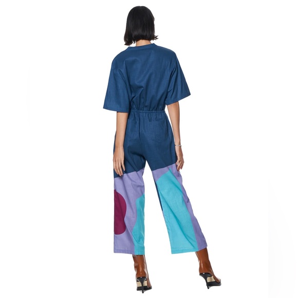 The Kit Issa Jumpsuit | Ocean Cut Paper - Picture 3 of 6